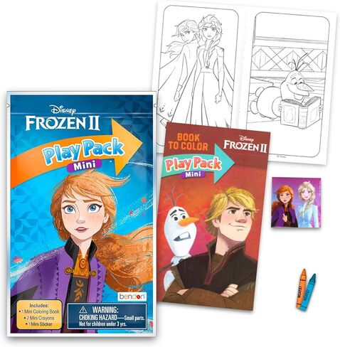 Disney Frozen Mini Party Favors Set for Girls - Bundle with 24 Mini Frozen Grab n Go Play Activity Packs with Coloring Pages, Stickers, More for Kids | Elsa & Anna Birthday Party Supplies in Saudi Arabia