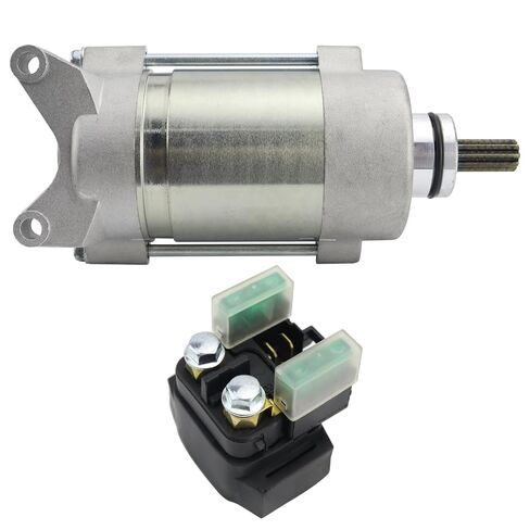 Starter with Relay for Yamaha Motorcycle FJR1300 / FJR1300A / FJR1300AS 2003-2007, 5JW-81890-00 1MC-81890-00 1MC-81890-01 18765 410-54267 in Saudi Arabia
