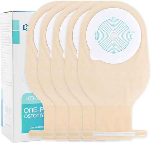 10 PCS Colostomy Bags, Convex One-Piece Ostomy Bags Drainable Pouches with Belt Buckle, Cut-to-Fit, Max 45mm in Saudi Arabia
