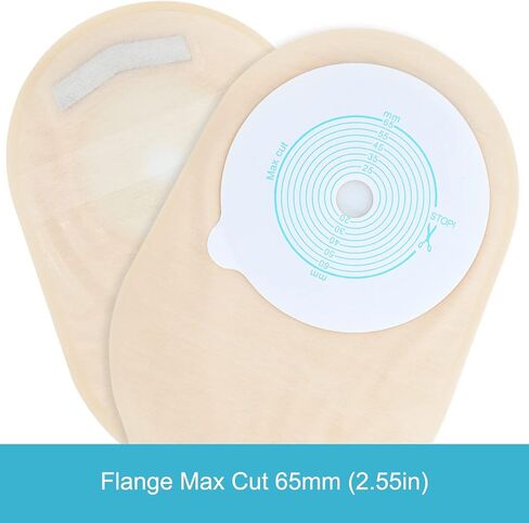 10 PCS Colostomy Bags, Convex One-Piece Ostomy Bags Drainable Pouches with Belt Buckle, Cut-to-Fit, Max 45mm in Saudi Arabia