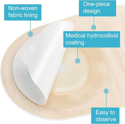 10 PCS Colostomy Bags, Convex One-Piece Ostomy Bags Drainable Pouches with Belt Buckle, Cut-to-Fit, Max 45mm in Saudi Arabia