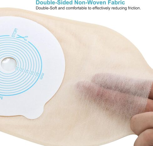 10 PCS Colostomy Bags, Convex One-Piece Ostomy Bags Drainable Pouches with Belt Buckle, Cut-to-Fit, Max 45mm in Saudi Arabia