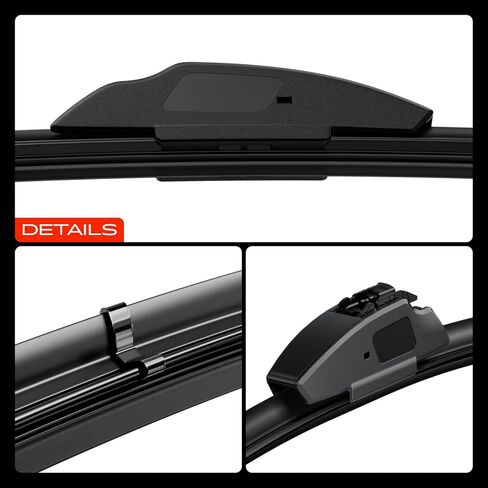 A-Premium 26" & 17" Windshield Wiper Blades with Wear Indicator & Towel - Compatible with Subaru Outback 2015-2019, Forester 2014-2018, Legacy 2015-2019 - Pack of 2, Hook Connector in Saudi Arabia