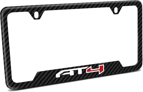 iPick Image for GMC AT4 Black Carbon Fiber Texture ABS Plastic 50 States License Plate Frame is Official Licensed in Saudi Arabia