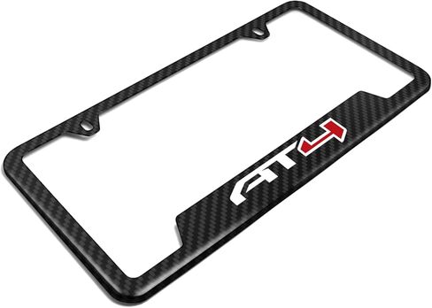 iPick Image for GMC AT4 Black Carbon Fiber Texture ABS Plastic 50 States License Plate Frame is Official Licensed in Saudi Arabia