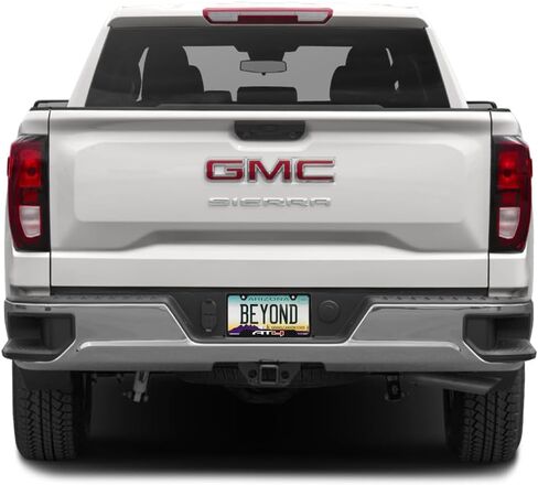 iPick Image for GMC AT4 Black Carbon Fiber Texture ABS Plastic 50 States License Plate Frame is Official Licensed in Saudi Arabia