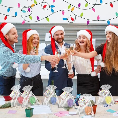 72 Pcs Christmas Gift for Coworker Bulk Christmas Bulbs Sticky Notes Bright Ballpoint Pen Motivational Cards with Organza Bag Appreciation Gifts for Employee Staff Team Teacher in Saudi Arabia