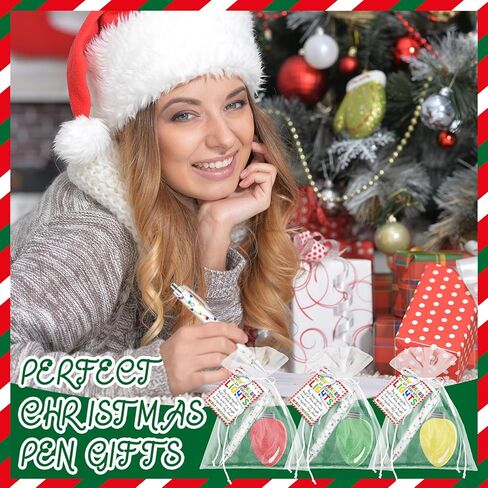 72 Pcs Christmas Gift for Coworker Bulk Christmas Bulbs Sticky Notes Bright Ballpoint Pen Motivational Cards with Organza Bag Appreciation Gifts for Employee Staff Team Teacher in Saudi Arabia