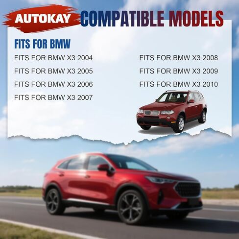 AUTOKAY جديد اليسار اليمين الجبهة عدسة المصباح الأمامي غطاء المصابيح الأمامية يناسب BMW X3 E83 2004-2010 in Saudi Arabia