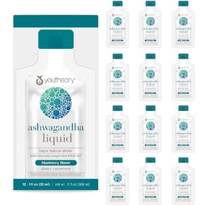 يوثيوري اشواغاندا السائل 500 ملغ، نكهة التوت الأزرق، 30 كيس in Kuwait