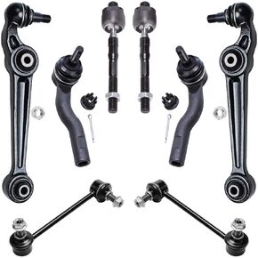 Detroit Axle - Front Lower Control Arms Kit for 2003-2008 Mazda 6 2004 2005 2006 2007, 2 Lower Control Arms w/Ball Joints, 4 Inner & Outer Tie Rods, 2 Sway Bar Links Replacement in Saudi Arabia