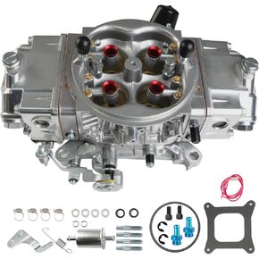مكربن ​​BR-67201 850CFM ذو 4 أسطوانات - 4150 مضخة ثانوية ميكانيكية مزدوجة لسلسلة سباق Holley Quick Fuel Brawler Race - تجويف مربع بدون خنق أداء مزدوج للمدخل in Kuwait