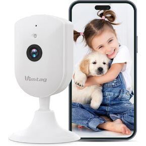 VIMTAG Indoor 2.5K/4MP HD WiFi Camera for Home Security/Pet/Dog/Cat/Baby with Phone App, AI Human/Sound/Motion Detection, Night Vision, 2-Way Audio, Cloud/Max 512GB TF Card Storage, Support Alexa in Kuwait