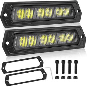 فلوش جبل كري LED القرون الأصفر، متجر ACEC 2PCS 60W 7 بوصة LED فلوش جبل أضواء الضباب بقعة شعاع الطرق الوعرة أضواء القيادة عكس النسخ الاحتياطي العمل الضوء الأصفر القضبان الخفيفة لشاحنة بيك اب سيارات الدفع الرباعي 4x4 UTV ATV in Kuwait