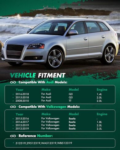 مجموعة محمل العجلة والمحور من SCITOO تحل محل 512319 الخلفية الملائمة لسيارة Audi Q3 2015-2018، لسيارة Volkswagen Passat 2012-2019، لسيارة Volkswagen Tiguan 2009-2017 مجموعة محمل المحور 5 العروات W/ABS [قطعتان] in Saudi Arabia