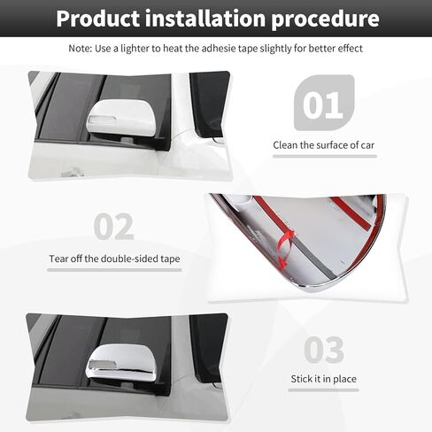 CheroCar Rearview Mirror Cover Side Mirror Cover Trim Fit for Toyota 4Runner 2024 2025 2026 Left Right Side View Upper Mirror Cover Caps Exterior Accessories,Black Carbon Fiber in Saudi Arabia