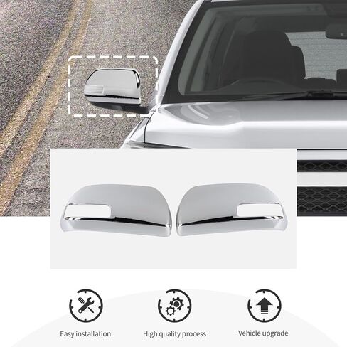 CheroCar Rearview Mirror Cover Side Mirror Cover Trim Fit for Toyota 4Runner 2024 2025 2026 Left Right Side View Upper Mirror Cover Caps Exterior Accessories,Black Carbon Fiber in Saudi Arabia
