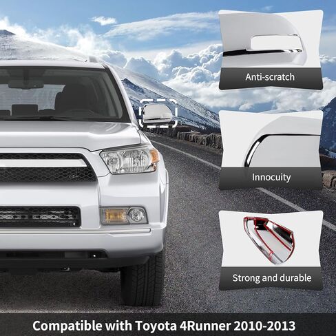 CheroCar Rearview Mirror Cover Side Mirror Cover Trim Fit for Toyota 4Runner 2024 2025 2026 Left Right Side View Upper Mirror Cover Caps Exterior Accessories,Black Carbon Fiber in Saudi Arabia