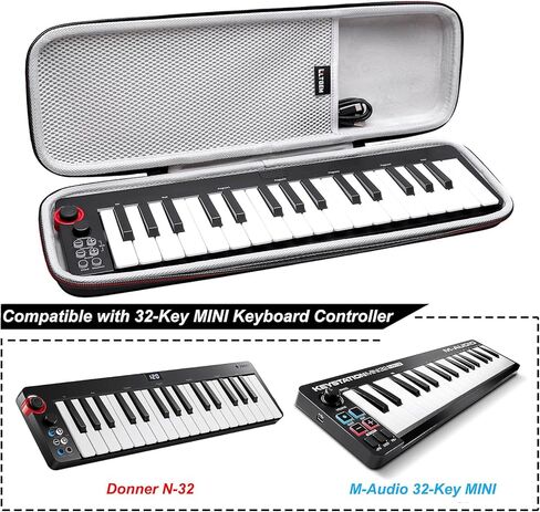 حافظة صلبة LTGEM EVA لجهاز التحكم بلوحة المفاتيح Donner DMK25 Pro MIDI - حقيبة تخزين واقية للسفر in Saudi Arabia