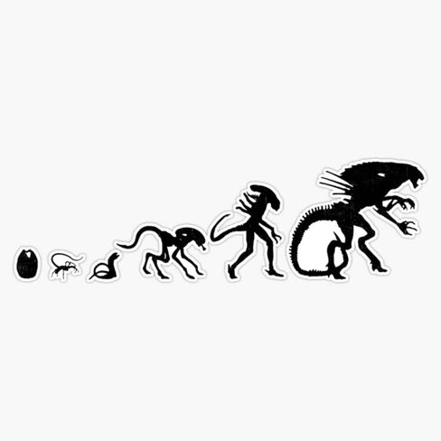 Magnet Xenomorph Alien Evolution24 Magnetic Vinyl Sticker 5" in Saudi Arabia