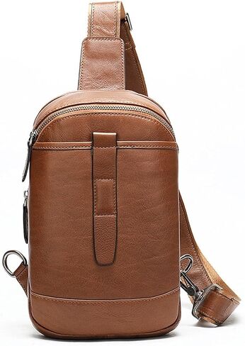 Vintage Crossbody Bag Large Capacity Multi-functional Chest For Men in Saudi Arabia