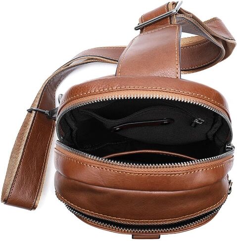 Vintage Crossbody Bag Large Capacity Multi-functional Chest For Men in Saudi Arabia