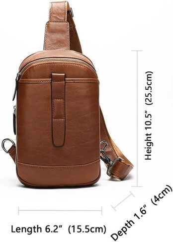 Vintage Crossbody Bag Large Capacity Multi-functional Chest For Men in Saudi Arabia