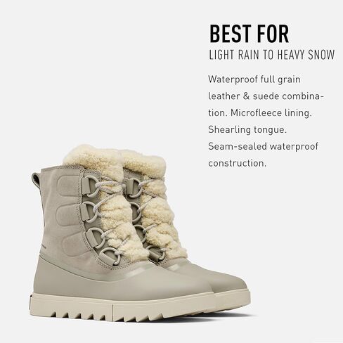 Sorel Women's Joan of Arctic Next Lite Boot — Omega Taupe, Fawn — Waterproof Leather & Suede Snow Boots — Size 10.5 in Kuwait