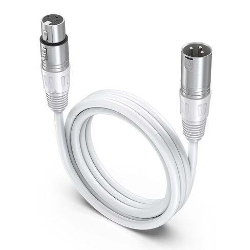 كابل FIFINE XLR، كابل بطول 10 أقدام مع 3 دبابيس متوازنة، سلك صوت ميكروفون XLR ذكر إلى أنثى، كابل مكبر صوت XLR، سلك ميكروفون، متوافق مع ميكروفون XLR لتسجيل بث البودكاست، أسود-L9 in Kuwait