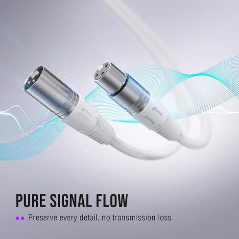 كابل FIFINE XLR، كابل بطول 10 أقدام مع 3 دبابيس متوازنة، سلك صوت ميكروفون XLR ذكر إلى أنثى، كابل مكبر صوت XLR، سلك ميكروفون، متوافق مع ميكروفون XLR لتسجيل بث البودكاست، أسود-L9 in Kuwait