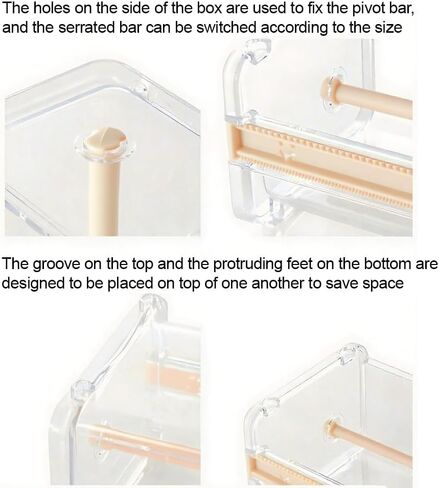 Cute Masking Sticker Dispenser Transparent Visible Desktop Sticker Organizer Tape Dispenser Plastic Tape Tool, Yellow in Saudi Arabia