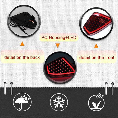 2 قطعة كامل LED المصد الخلفي عاكس أضواء عدة لسوبارو Crosstrek 2024 2025 الذيل مصباح الفرامل مصابيح الضباب النهار تشغيل ضوء بدوره إشارة مصباح الملحقات (الأحمر) in Kuwait