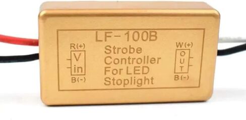 iJDMTOY 12V LF-100B LED Brake Stop Light Continuously Pulsing Strobe Flash Module Controller Box Compatible With Car Motorcycle, etc in Saudi Arabia