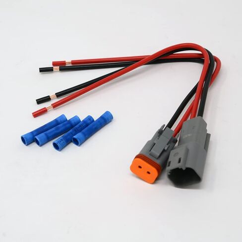 Deutsch DT 3-PIN Pigtail & 3M Vinyl Bute Connector Kit، 14AWG سلك GPT من النحاس النقي (صنع في الولايات المتحدة الأمريكية) in Saudi Arabia