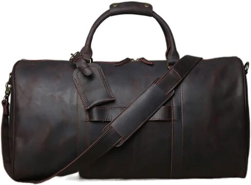 Men's Hand Luggage Bag Travel Geunine Leather Large Capacity Single Shoulder Messenger For 15 Inch Laptop in Saudi Arabia