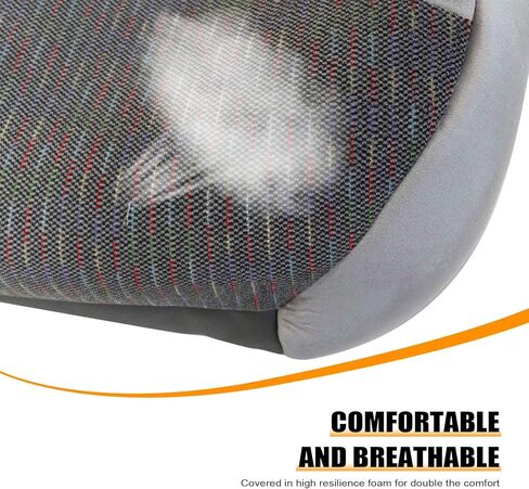 NLQR Driver and Passenger Side Bottom & Back Replacement Cloth Seat Covers & Driver Seat Foam Cushion Compatible with Dodge Ram 1500 2500 3500 1994-1997#D5 or C3 Medium Quartz Gray in Saudi Arabia