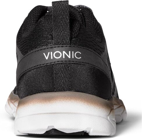Vionic Women's Brisk Miles Leisure Sneaker- Supportive Walking Active Sneakers That Includes an Orthotic Insole and Cushioned Outsole for Arch Support, Black Mesh 8 Medium in Saudi Arabia