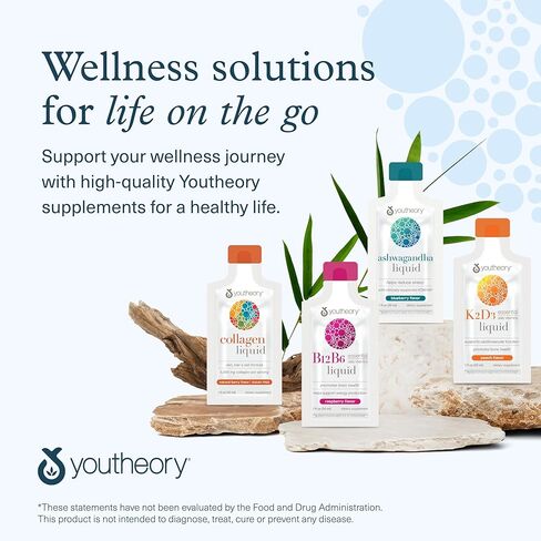 يوثيوري اشواغاندا السائل 500 ملغ، نكهة التوت الأزرق، 30 كيس in Kuwait