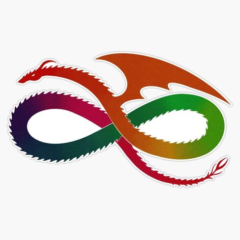 Magnet Neurodiversity Dragon Magnetic Vinyl Sticker 5" in Saudi Arabia