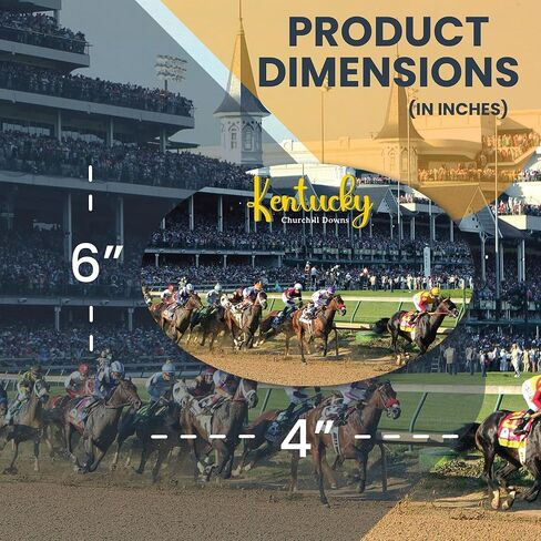 Magnet Me Up Kentucky Churchill Downs Racing Complex Oval Magnet Decal, 4x6 Inch, Heavy Duty Automotive Magnet for Car, Truck or SUV, for Horse Racing Enthusiasts, Made in USA in Saudi Arabia