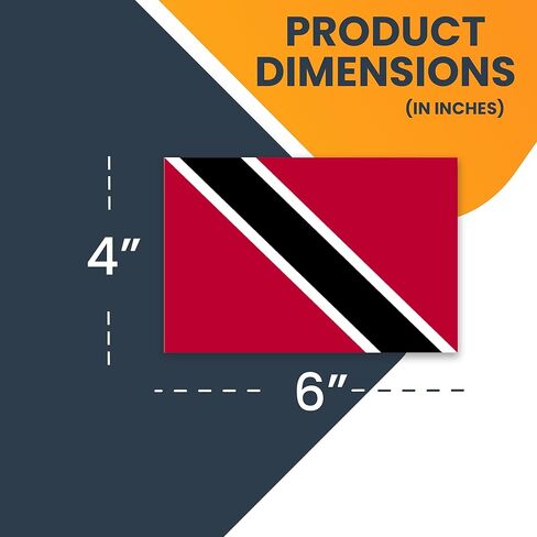 Magnet Me Up Trinidad and Tobago Trinidadian and Tobagonian Flag Car Magnet Decal, 4x6 Inches, Heavy Duty Automotive Magnet for Car, Truck SUV in Saudi Arabia