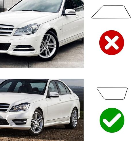 مصابيح LED نهارية بيضاء من iJDMTOY مع حواف متوافقة مع 2011-2014 Mercedes W204 C-Class C250 C300 C350 ممتص الصدمات الرياضي، نمط OEM DRL مدعوم بـ 4 قطع مصابيح LED عالية الطاقة in Saudi Arabia