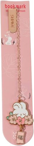Pendant Bookmark Stationery Supply Romantic Book Clips Paper Clips Alloy Chain Marker of Page Rabbit(D) in Saudi Arabia