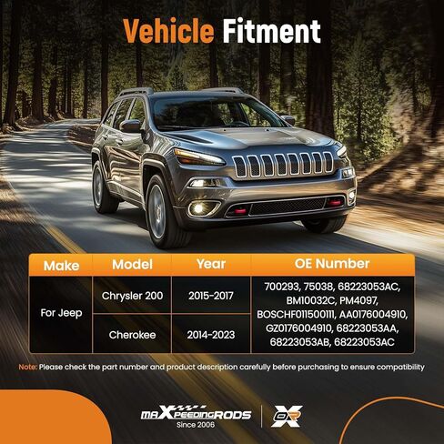 مجموعة محرك منفاخ سخان HVAC من maxpeedingrods متوافقة مع Jeep Cherokee 2014-2023، Chrysler 200 2015-2017، استبدال # 700293، 68223053AC in Kuwait