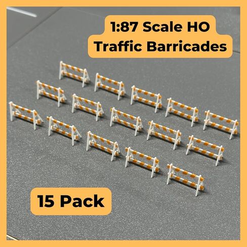 HO Scale (1:87) A-Frame Road Barricades (15 Set) – Construction Detail in Saudi Arabia