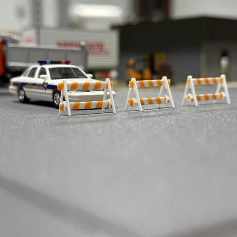 HO Scale (1:87) A-Frame Road Barricades (15 Set) – Construction Detail in Saudi Arabia