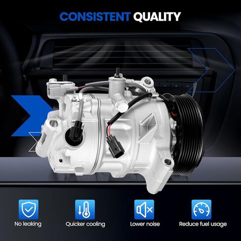 ‎92600-4GB0A ضاغط تكييف هواء مع قابض متوافق مع طراز Infiniti Q50 3.0L 3.7L 2016-2021، Q60 3.0L 2017-2020، PXC14 in Saudi Arabia