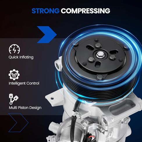 ‎92600-4GB0A ضاغط تكييف هواء مع قابض متوافق مع طراز Infiniti Q50 3.0L 3.7L 2016-2021، Q60 3.0L 2017-2020، PXC14 in Saudi Arabia