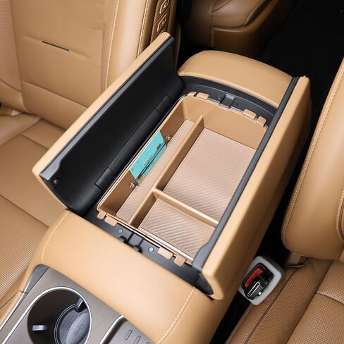 Cnaurda ABS Armrest Upper Level Storage Box, Upper Level Armrest Box, Central Console Box, Car Interior Storage Compatible with Hyundai Palisade LX3 2026（7-Seater Exclusive） Accessories (White) in Saudi Arabia
