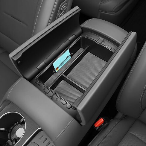 Cnaurda ABS Armrest Upper Level Storage Box, Upper Level Armrest Box, Central Console Box, Car Interior Storage Compatible with Hyundai Palisade LX3 2026（7-Seater Exclusive） Accessories (White) in Saudi Arabia